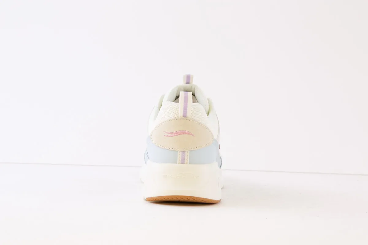 SKECHERS - 149947 AIR COURT-COOL AVENUE LACED TRAINER - CREAM MULTI