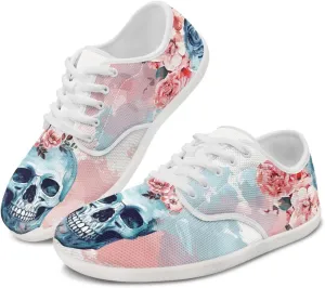 Skull Barefoot Shoes for Women Men Wide Toe Minimalist Walking Shoes Slip on Zero Drop Sole Cross-Trainer Sneakers