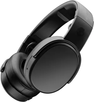 Skullcandy Crusher Wireless Bluetooth Headphones with Multi-Sensory Bass, Noise Isolating Over-Ear Fit, Up to 40 Hours Battery, Microphone for iPhone Android with Travel Bag - Black