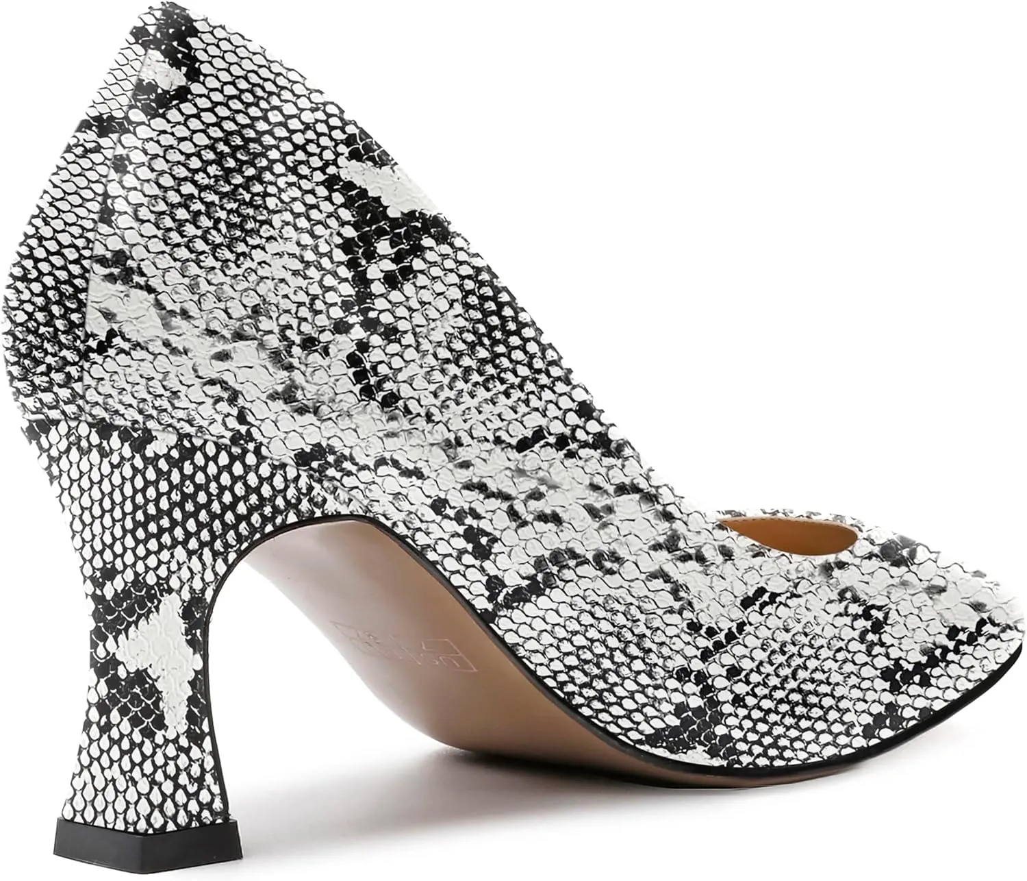 SKYSTERRY Women's Patent Office Solid Dress Slip On Square Toe Spool Mid Heel Pumps Shoes 2.5 Inch