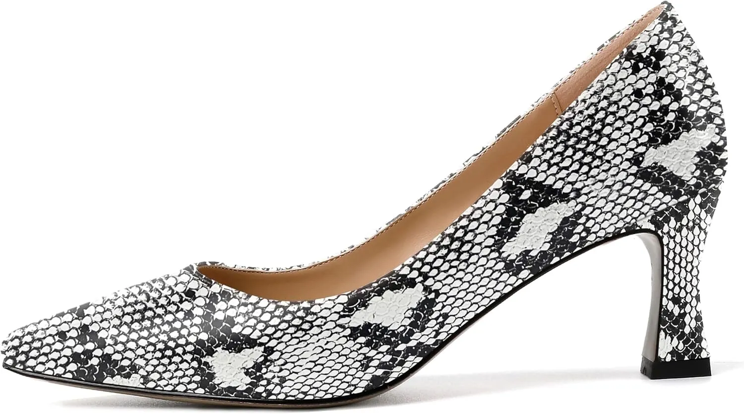 SKYSTERRY Women's Patent Office Solid Dress Slip On Square Toe Spool Mid Heel Pumps Shoes 2.5 Inch