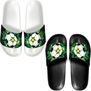 Slide Sandals Slippers for Women and Men, Cozy PU Uppers EVA Sole Non Slip Quick Drying Shower Shoes Bathroom Office
