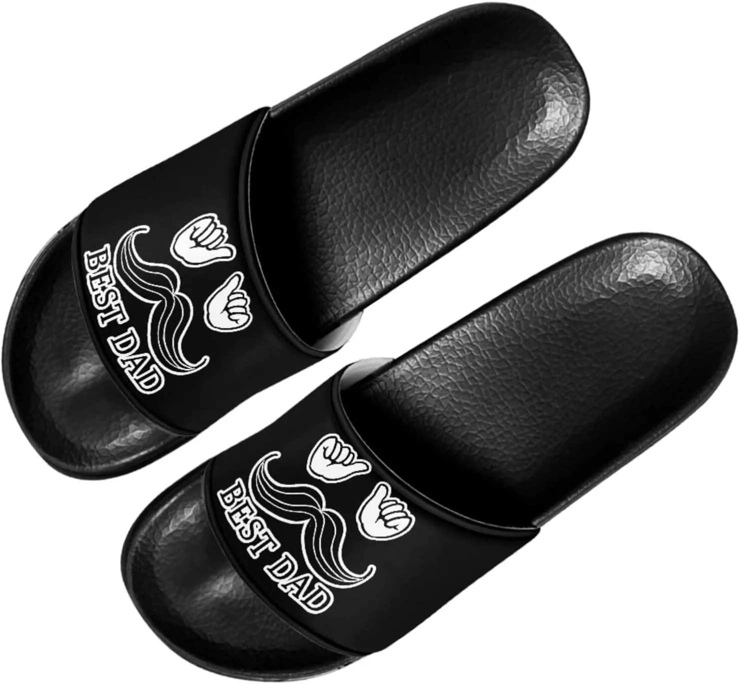 Slide Sandals Slippers for Women and Men, Cozy PU Uppers EVA Sole Non Slip Quick Drying Shower Shoes Bathroom Office
