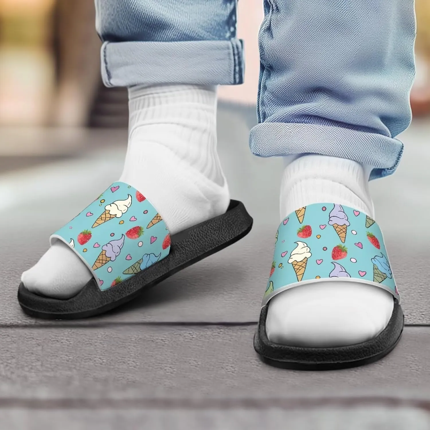 Slides for Boys Girls Quick Drying Kids Slides Sandals Non-Slip