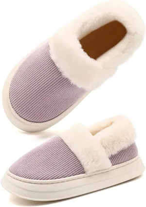 Slippers for Women Men, Memory Foam Slippers for Women, Soft Thick Fuzzy Bedroom House Shoes Indoor Outdoor