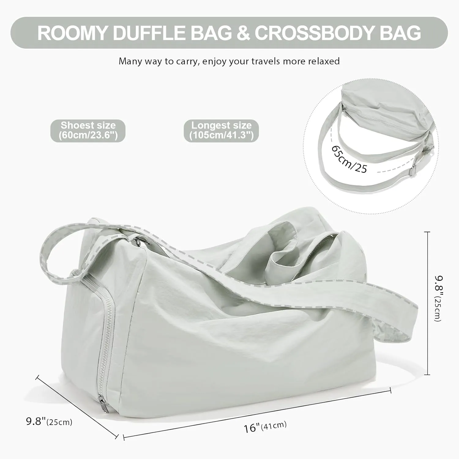Small Gym Bag for Women Lightweight Carry on Gym Tote Bag, Workout Sport Duffle Bag with Shoe Compartment,Crossbody Shoulder Travel Bag for Swim, Yoge, Dance