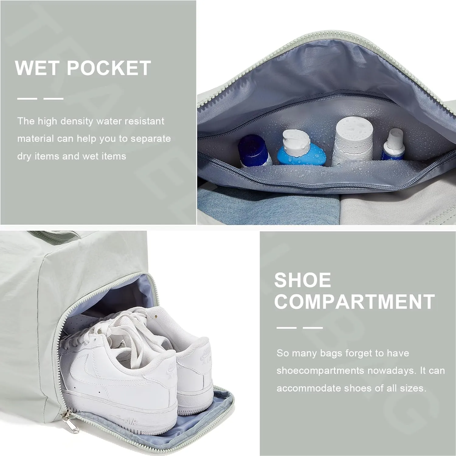 Small Gym Bag for Women Lightweight Carry on Gym Tote Bag, Workout Sport Duffle Bag with Shoe Compartment,Crossbody Shoulder Travel Bag for Swim, Yoge, Dance