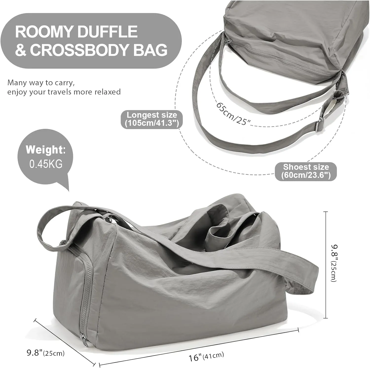 Small Gym Bag with Shoe Compartment, Workout Sport Duffle Bag for Women Travel, Waterproof Shoulder Overnight Bags Lightweight Carry on Tote Bags for Swim, Yoga, Dance