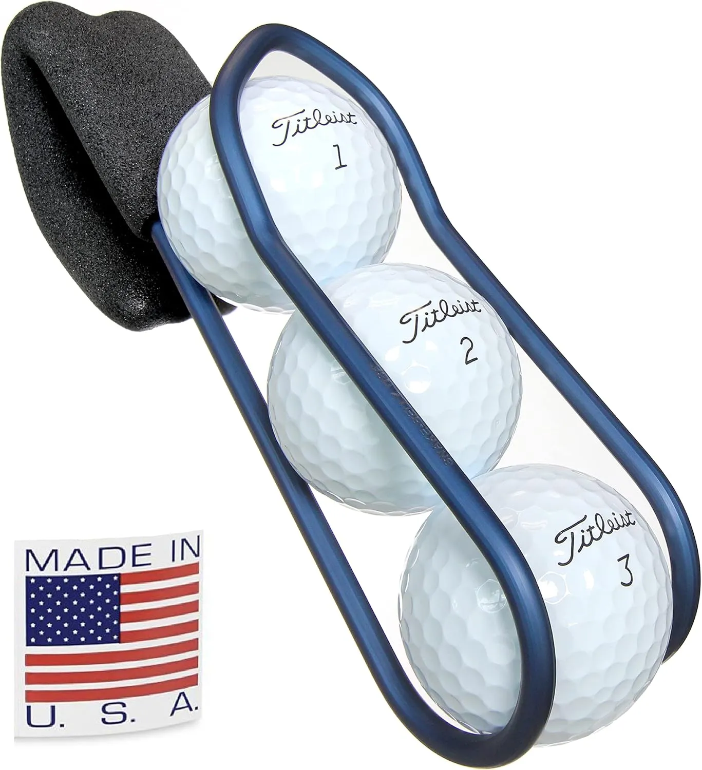 SnakeBelly Golf Ball Holder - Pro with Quick-Draw Release (Blue)
