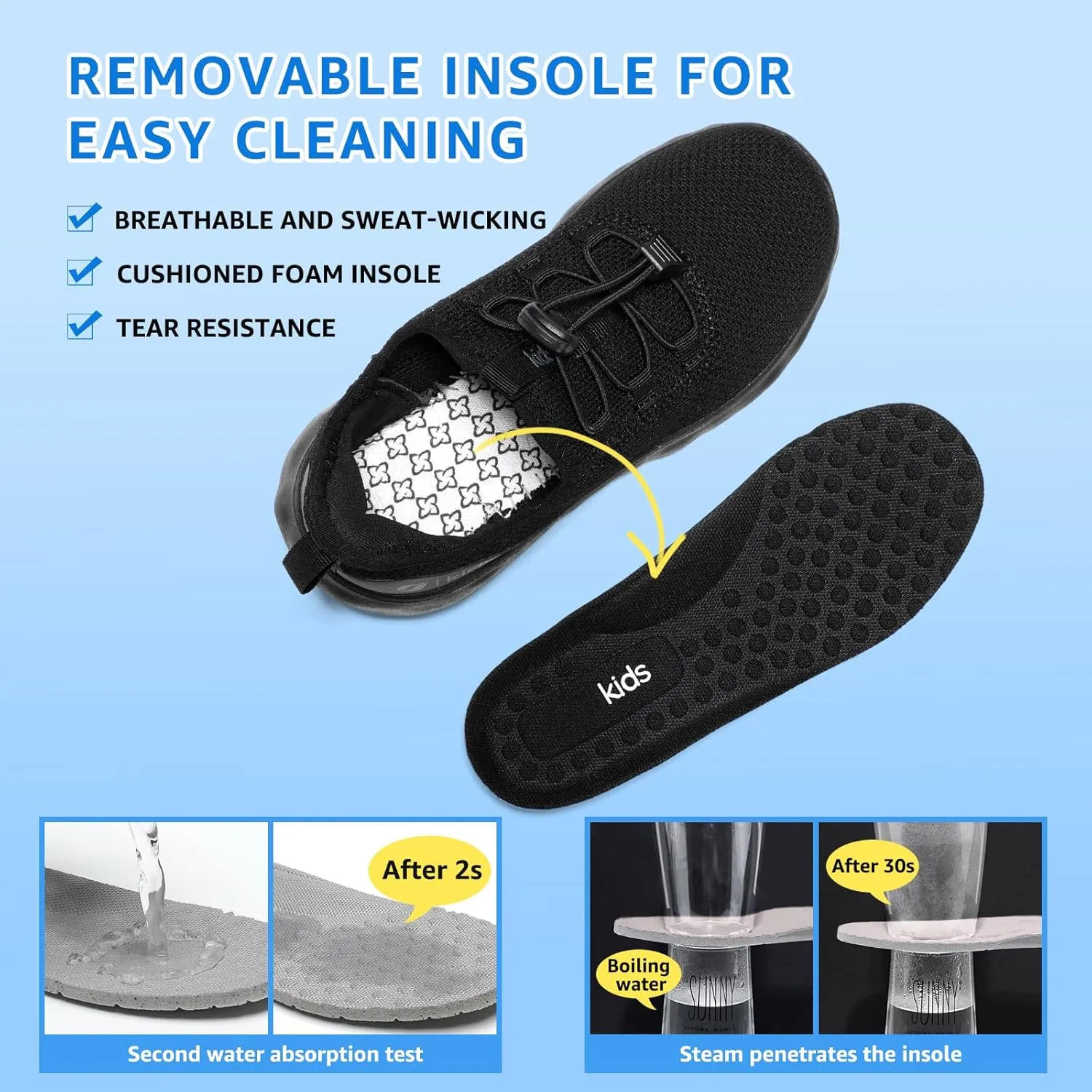 Sneakers for Girls Slip on Shoes Boys School Shoes