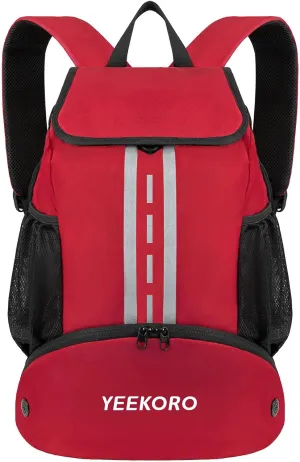 Soccer Backpack Multifunctional Sport Gym Bags with Dry-wet Separate & Shoe Compartment for Basketball Volleyball