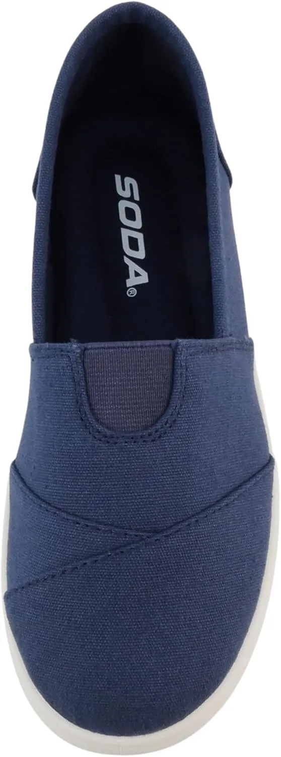 Soda Obji-2 ~ Kids/Girls Round Toe Slip-On Flat Shoes with Padded Insole