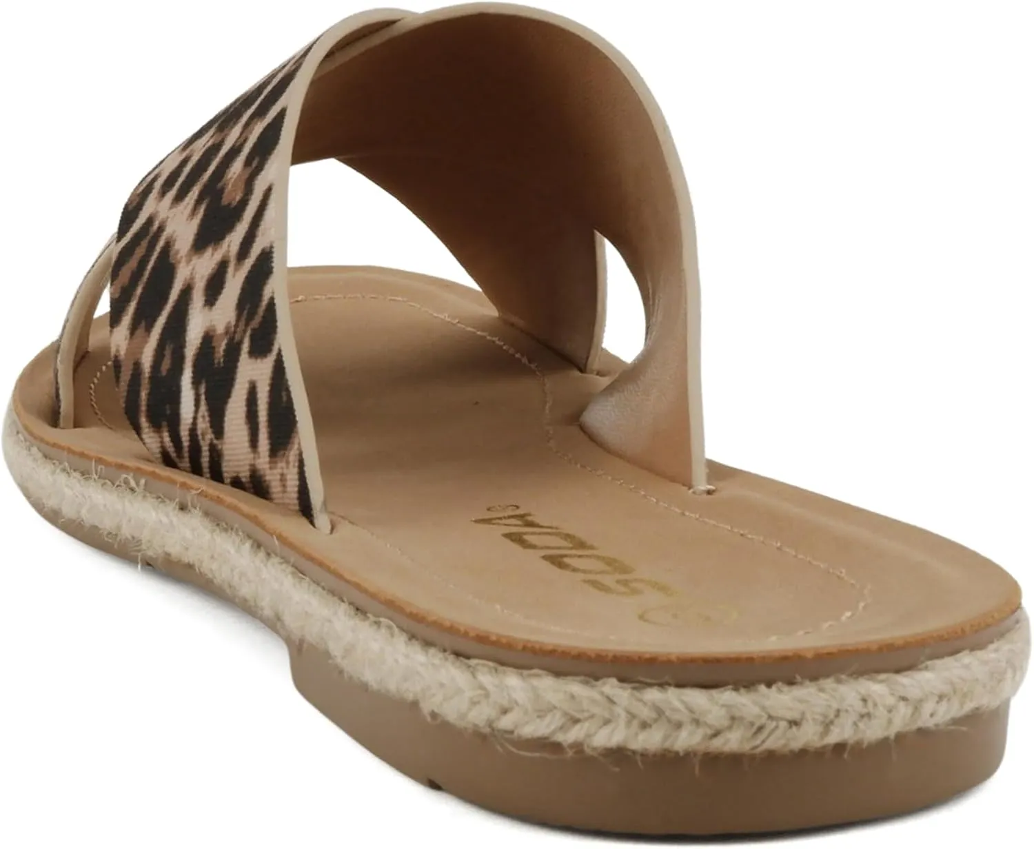 Soda Prism ~ Women Round Toe Crisscross Band Espadrille Slide Sandals