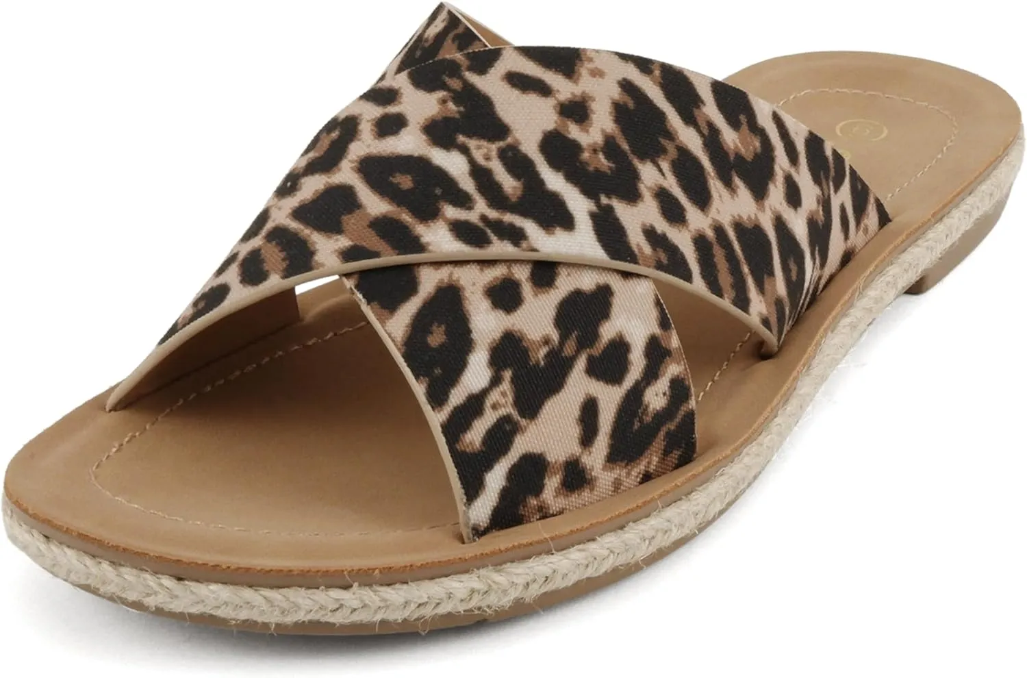 Soda Prism ~ Women Round Toe Crisscross Band Espadrille Slide Sandals