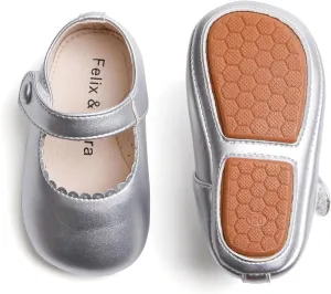 Soft Sole Baby Dress Shoes - Infant Baby Walking Shoes Moccasinss Rubber Sole Crib Shoes.