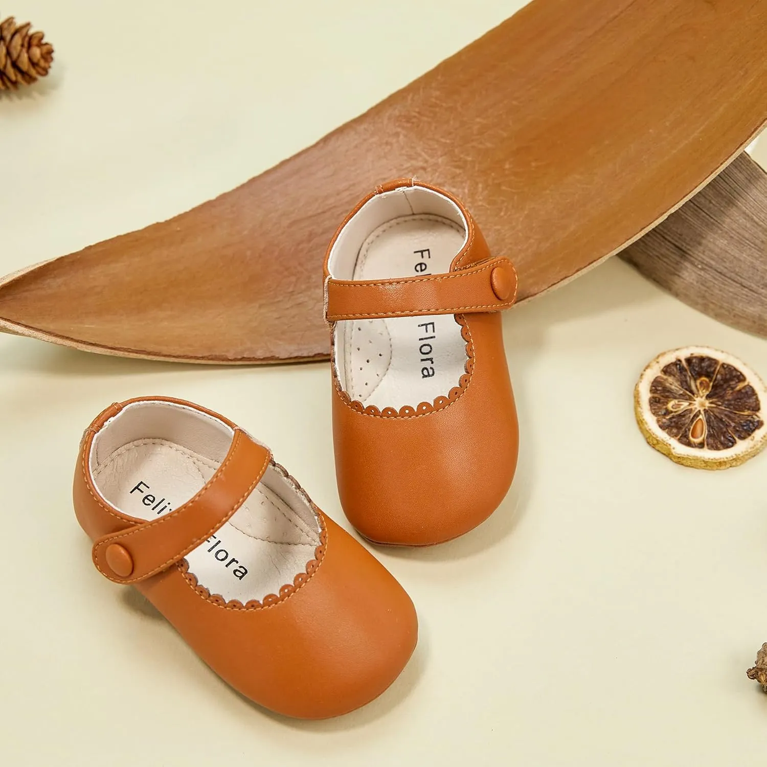 Soft Sole Baby Dress Shoes - Infant Baby Walking Shoes Moccasinss Rubber Sole Crib Shoes.