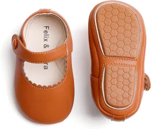 Soft Sole Baby Dress Shoes - Infant Baby Walking Shoes Moccasinss Rubber Sole Crib Shoes.