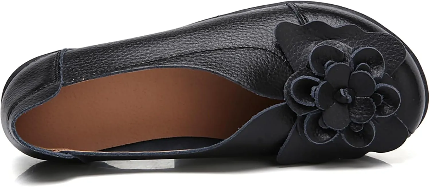 Solaud Women's Comfortable Loafers Soft Slip on Casual Round Toe Moccasins Driving Flats Work Walking Shoes