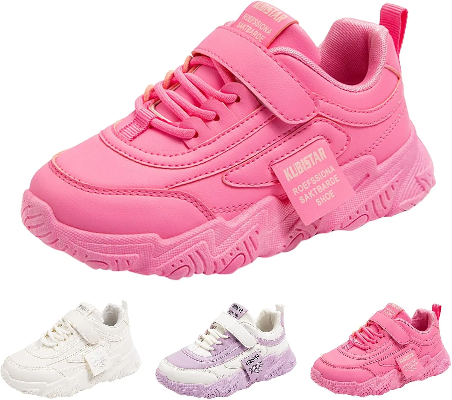 Sole Non Slip Running Sport Shoes for Kids Childrens Toddler Strap Lace Ankle Sneakers Lightweight Breathable Casual