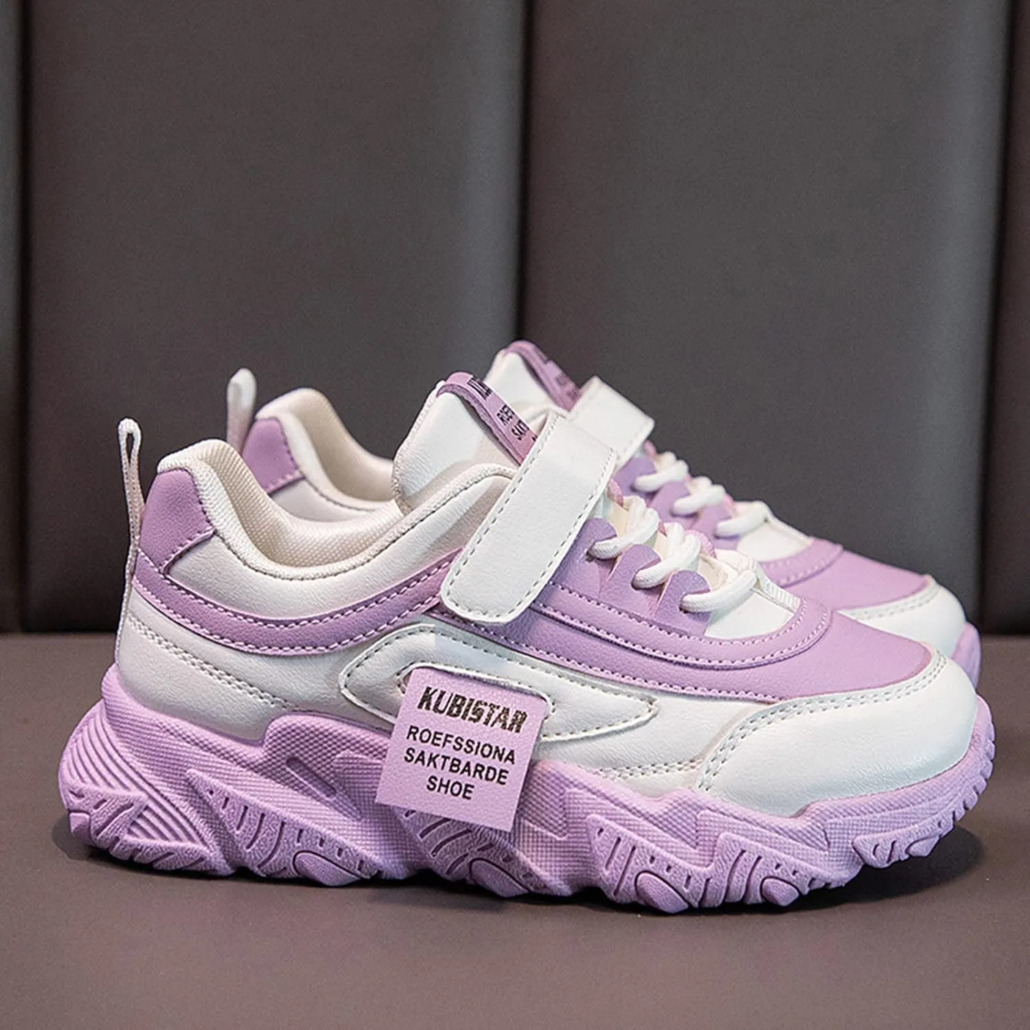 Sole Non Slip Running Sport Shoes for Kids Childrens Toddler Strap Lace Ankle Sneakers Lightweight Breathable Casual