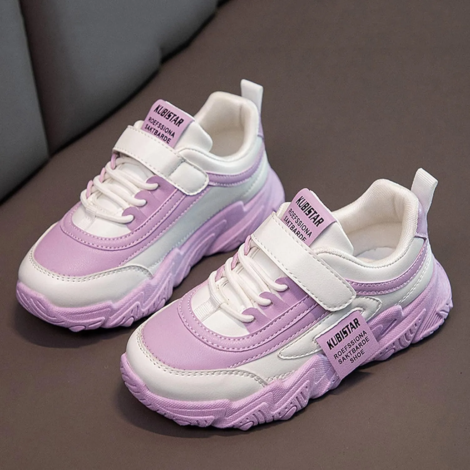 Sole Non Slip Running Sport Shoes for Kids Childrens Toddler Strap Lace Ankle Sneakers Lightweight Breathable Casual