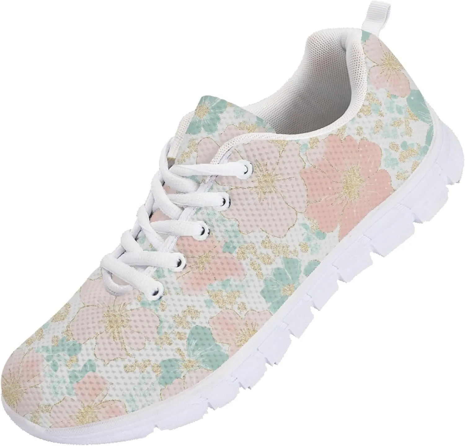 Sports Shoes for Women Trainer Running Travel Sneaker Causal Walking Low Heel Lace Up Teens Adults Sneakers Breathable