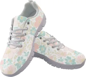 Sports Shoes for Women Trainer Running Travel Sneaker Causal Walking Low Heel Lace Up Teens Adults Sneakers Breathable
