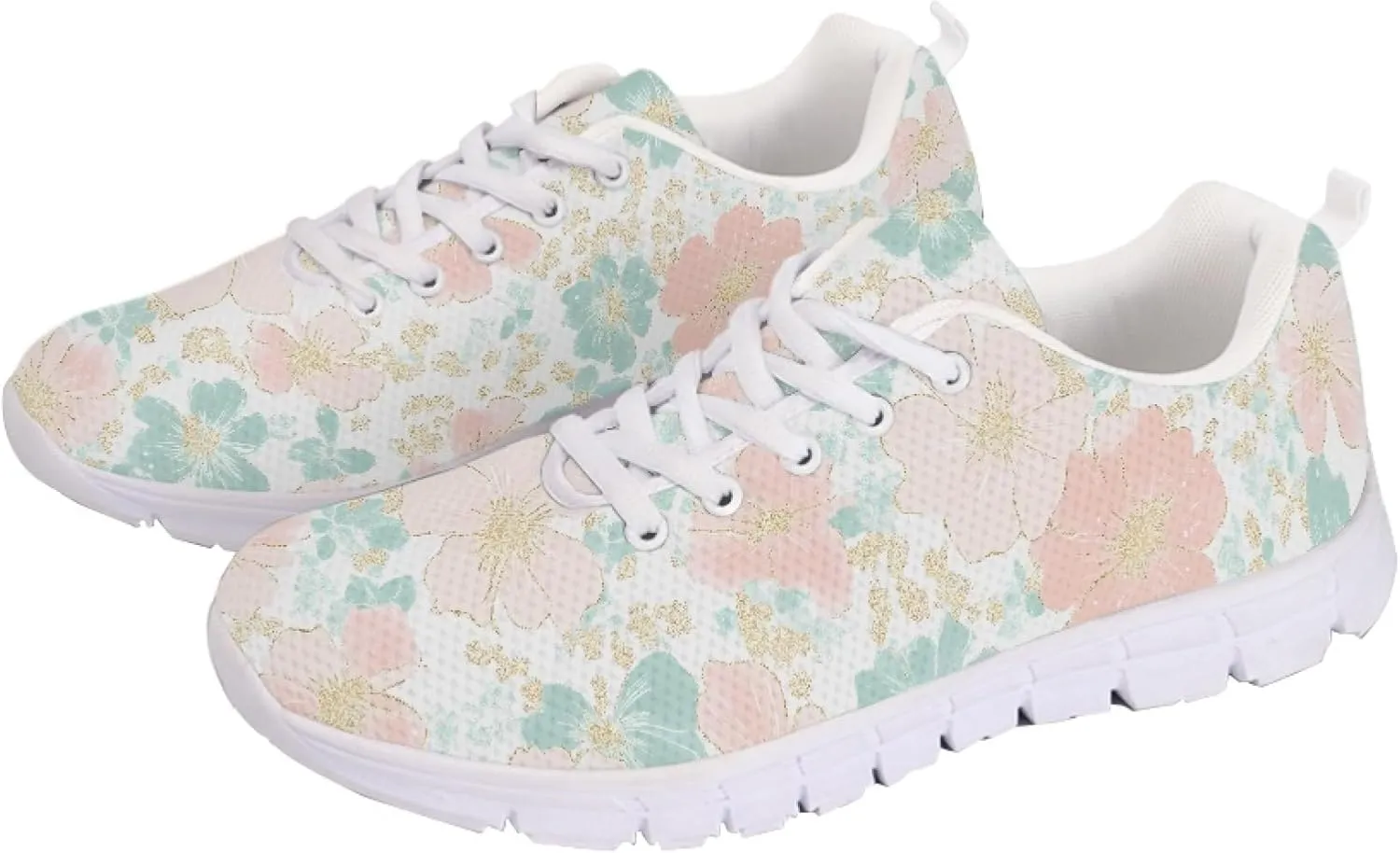 Sports Shoes for Women Trainer Running Travel Sneaker Causal Walking Low Heel Lace Up Teens Adults Sneakers Breathable
