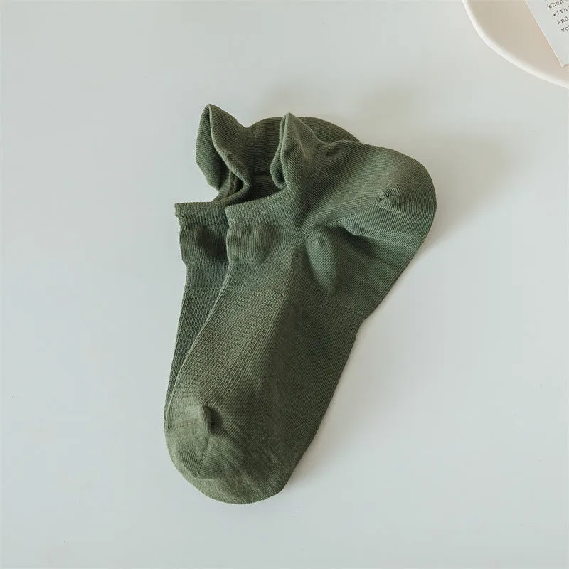 Spring and summer Men's Thin Colourful Trainer Socks