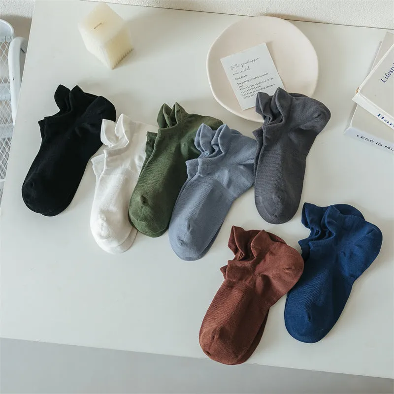 Spring and summer Men's Thin Colourful Trainer Socks