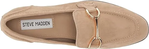 Stacked Toe Suede Flat Steve Going fast Slip Heel On Madden Almond Carrine Loafer Stable Tan Dress
