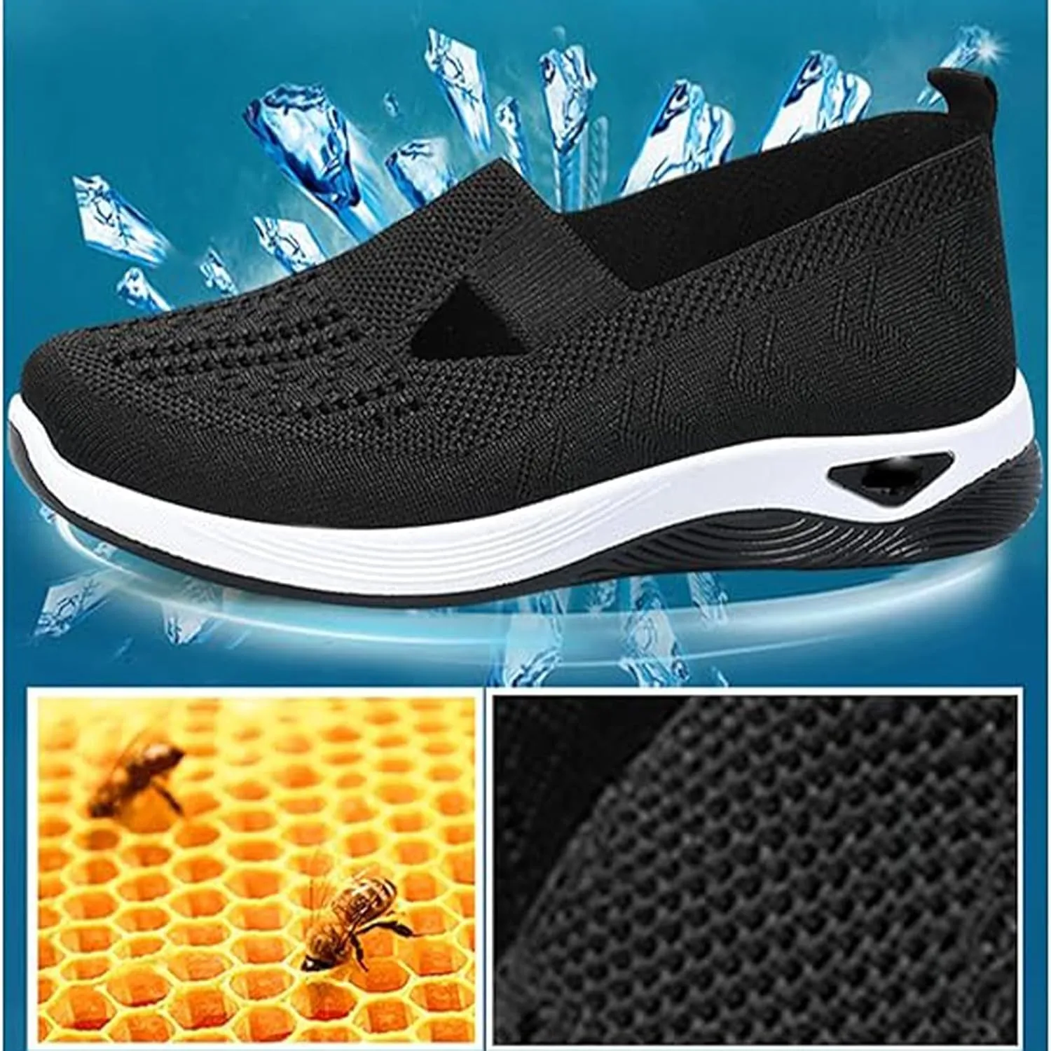 Stanceflex Shoes for Women, Orthowalkway Womens Shoes, Orthopedic Breathable Soft Sole Footwear Wide Width Slip on Shoes