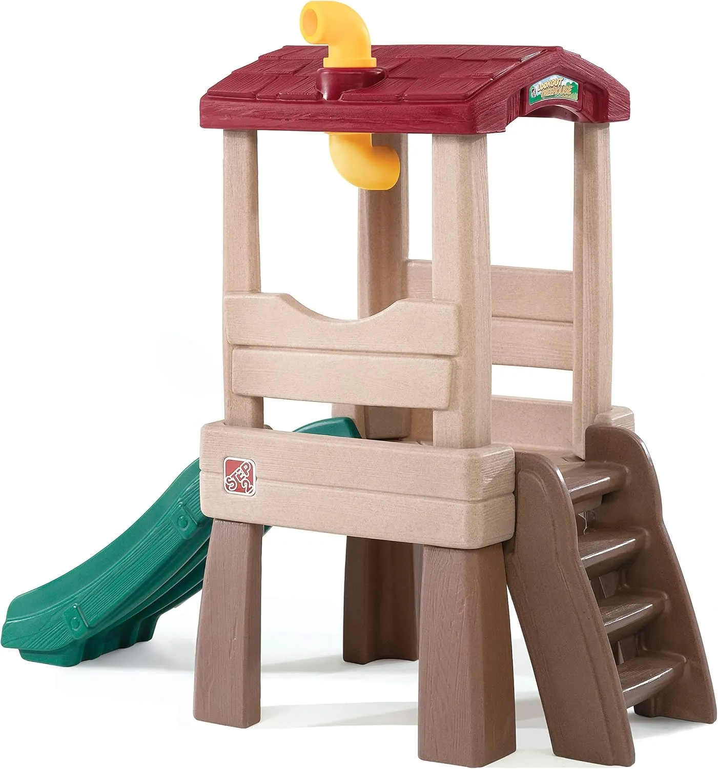 Step2 Play Naturally Playful Lookout Treehouse, Kids Outdoor Playset, Backyard Playground Set, Slide, Ladder, Pivoting Periscope, Outside Jungle Gym, For Toddlers 1.5  Years Old