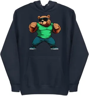 Strong Fitness Bear - Brown bear Hoodie Pullover