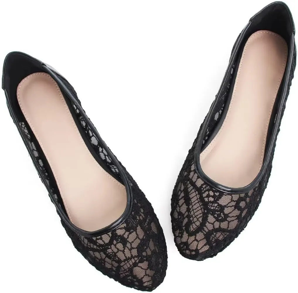 Stunner Women Cute Slip-On Ballet Shoes Soft Solid Classic Pointed Toe Flats