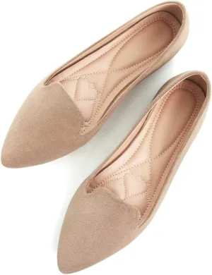 Stunner Women Cute Slip-On Ballet Shoes Soft Solid Classic Pointed Toe Flats