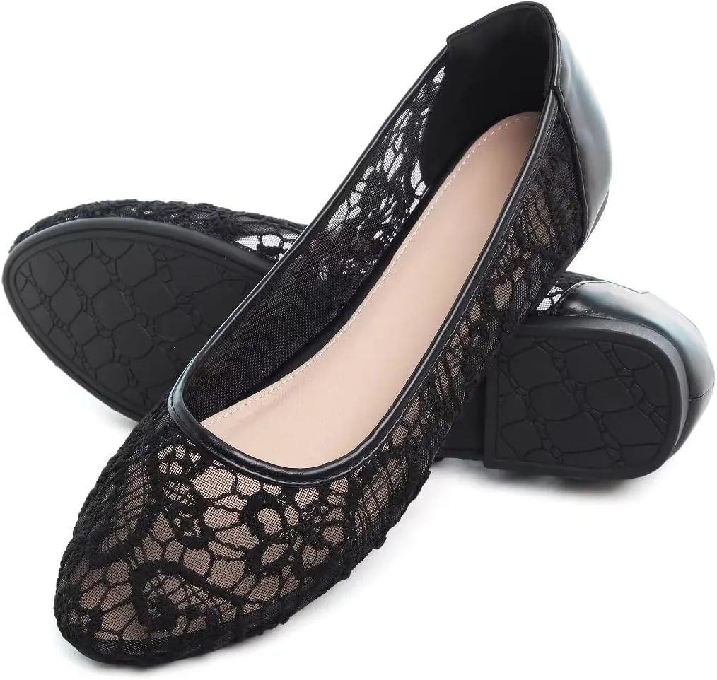 Stunner Women Cute Slip-On Ballet Shoes Soft Solid Classic Pointed Toe Flats