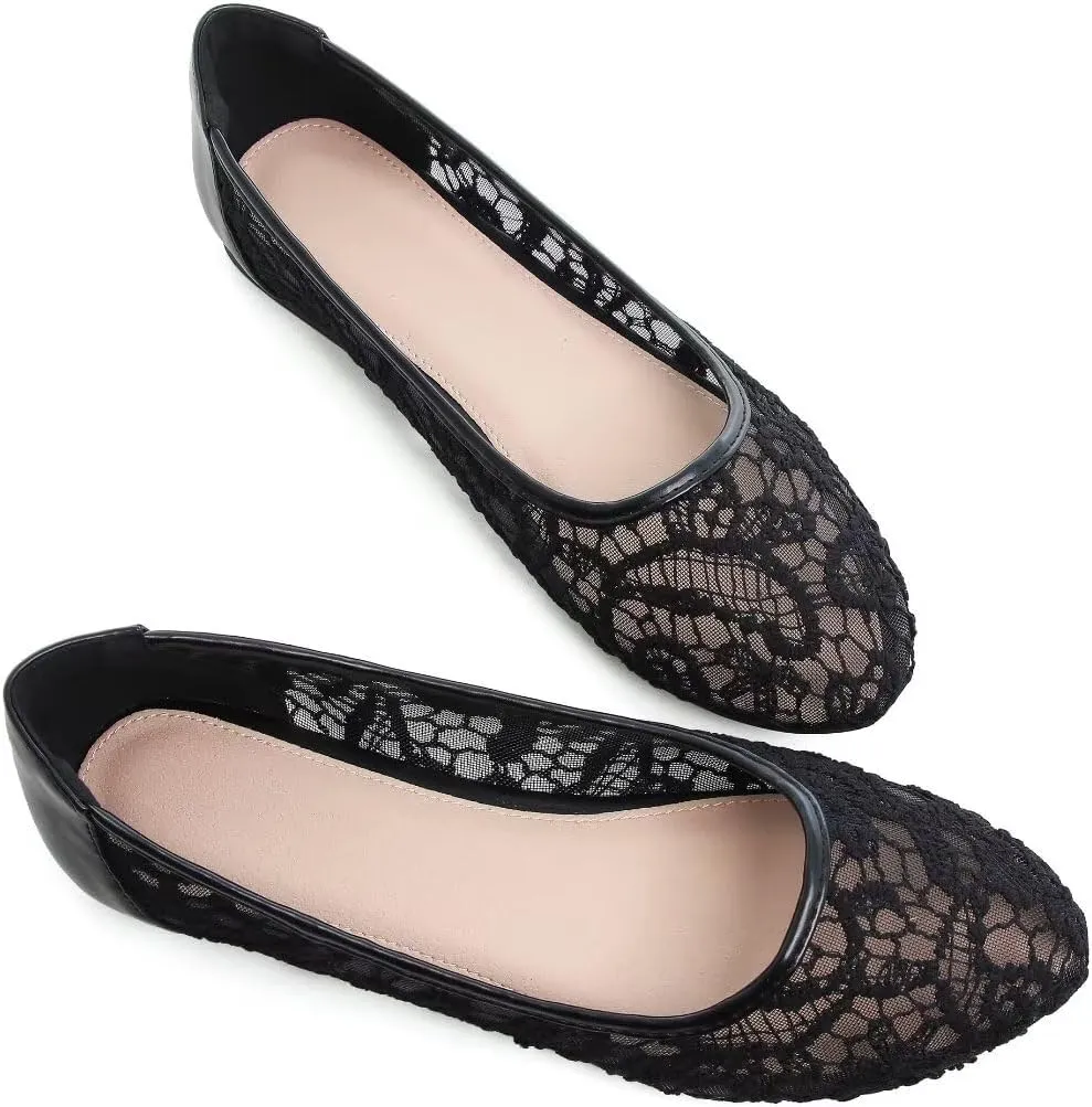 Stunner Women Cute Slip-On Ballet Shoes Soft Solid Classic Pointed Toe Flats