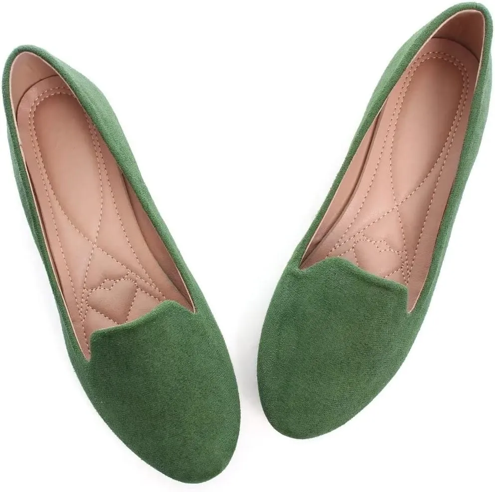 Stunner Women's Flats Classic Candy Colored Cute Slip On Ballet Shoes Soft Solid Dress Flat Shoes