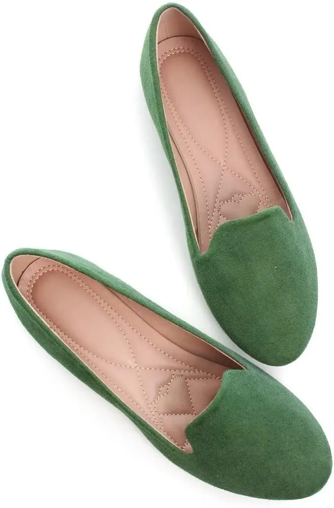 Stunner Women's Flats Classic Candy Colored Cute Slip On Ballet Shoes Soft Solid Dress Flat Shoes