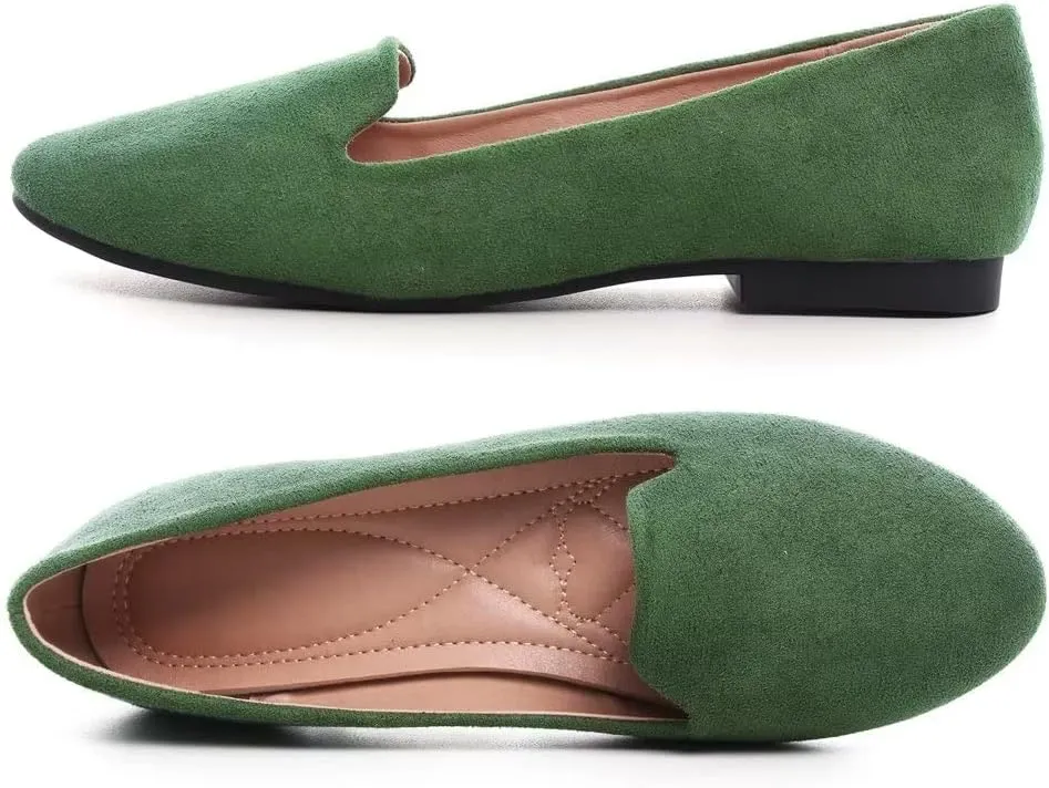 Stunner Women's Flats Classic Candy Colored Cute Slip On Ballet Shoes Soft Solid Dress Flat Shoes