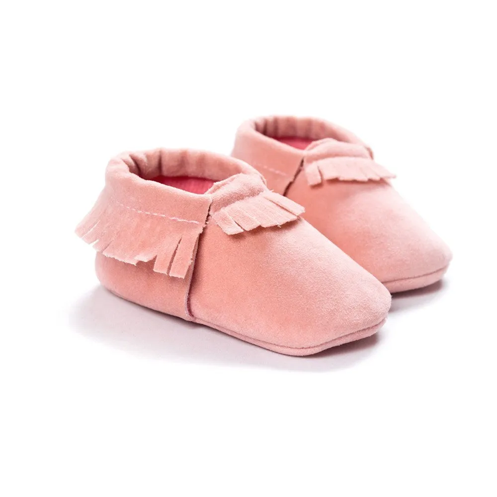 Suede Leather Newborn Baby Shoes