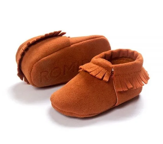 Suede Leather Newborn Baby Shoes