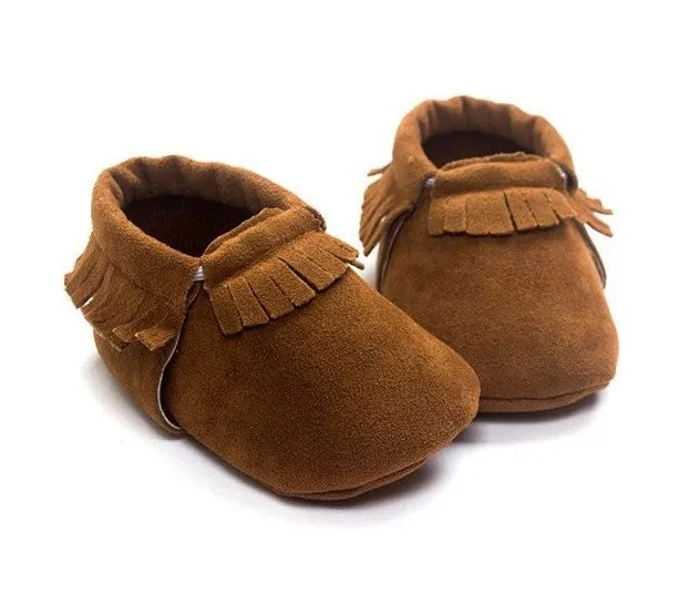 Suede Leather Newborn Baby Shoes
