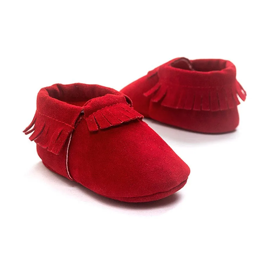 Suede Leather Newborn Baby Shoes