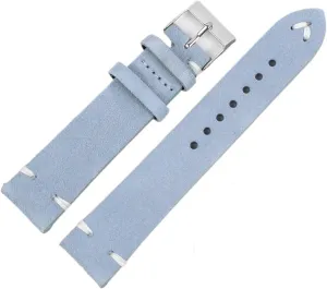 Suede Leather Watch Band 18 20 22 24mm Watch Strap Replacement Wristband Handmade Stitching Watchband