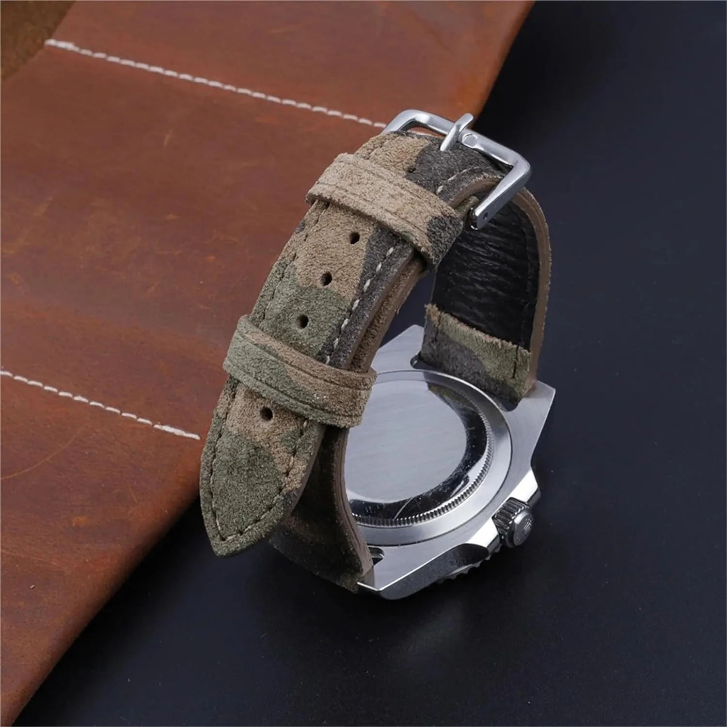 Suede Leather Watch Strap 18mm 20mm 22mm Vintage Handmade Watchband Replacement Belts