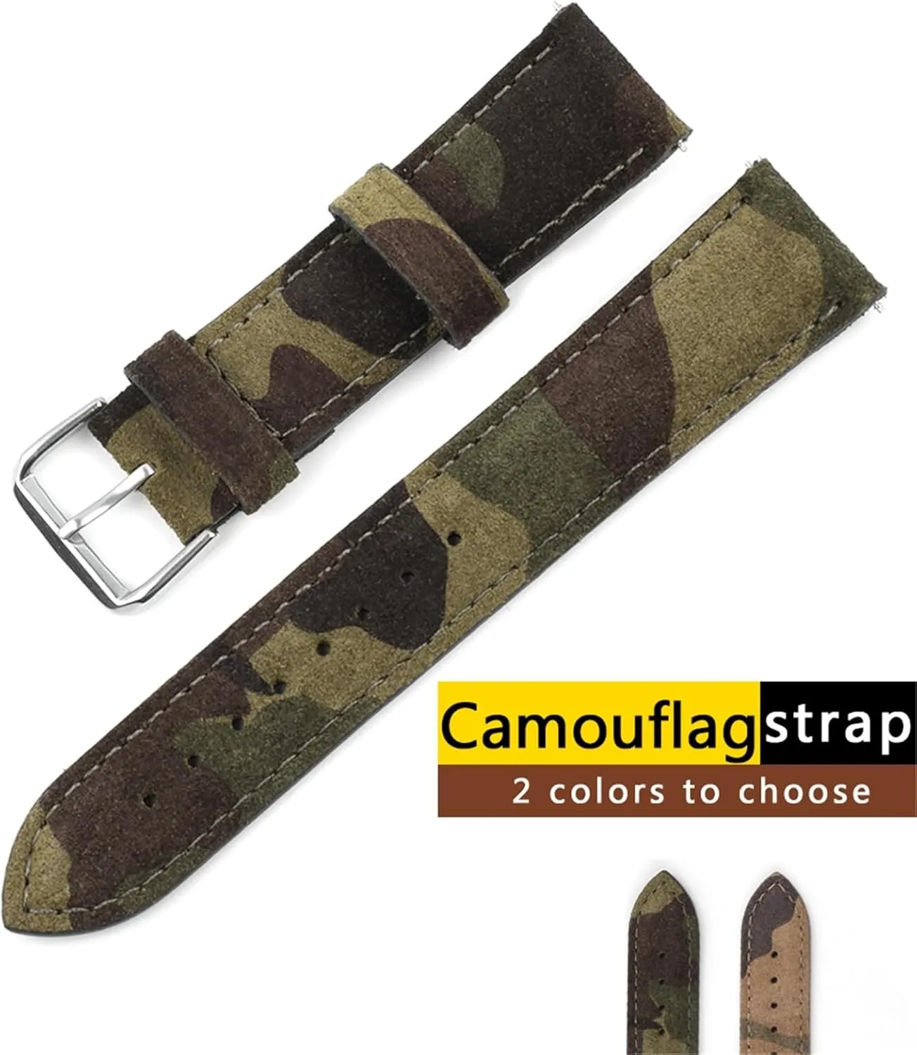 Suede Leather Watch Strap 18mm 20mm 22mm Vintage Handmade Watchband Replacement Belts