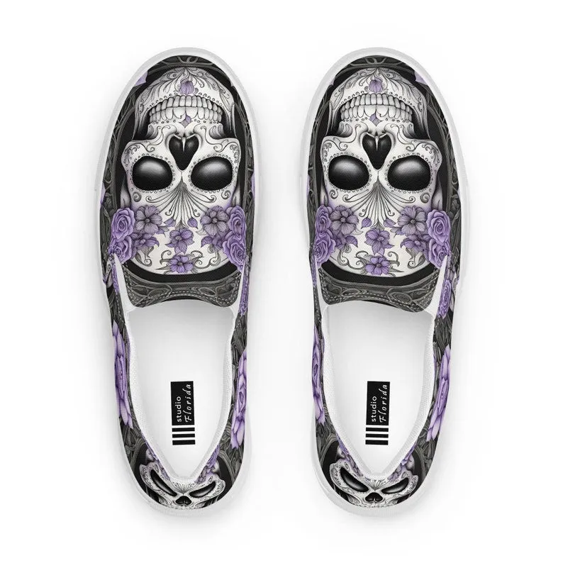 Sugar Skull Women’s Slip-on Canvas Shoes
