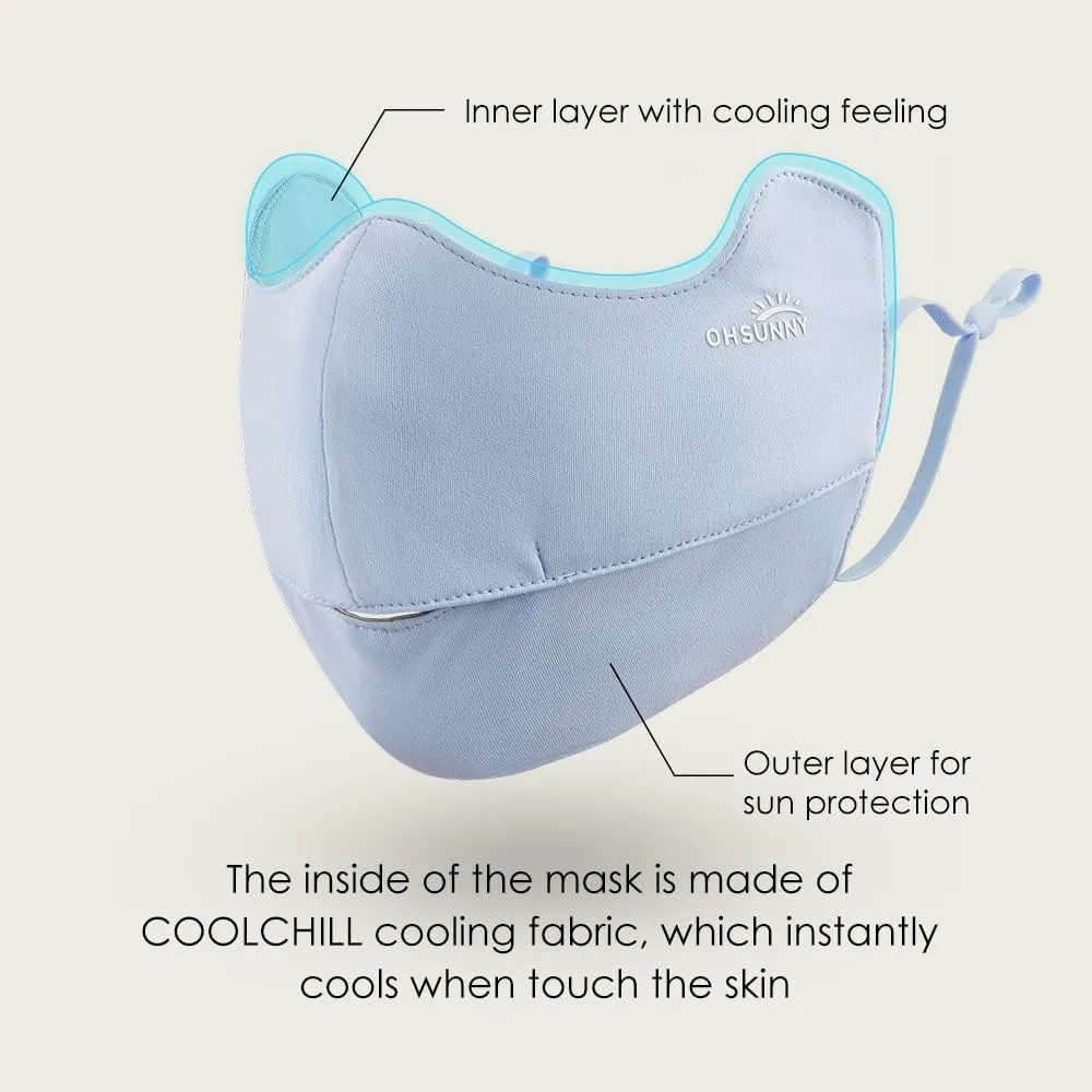 Sun Protection UPF 50  UV Face Cover Summer Face Mask Neck Gaiter with Ear Loops SLN3M308